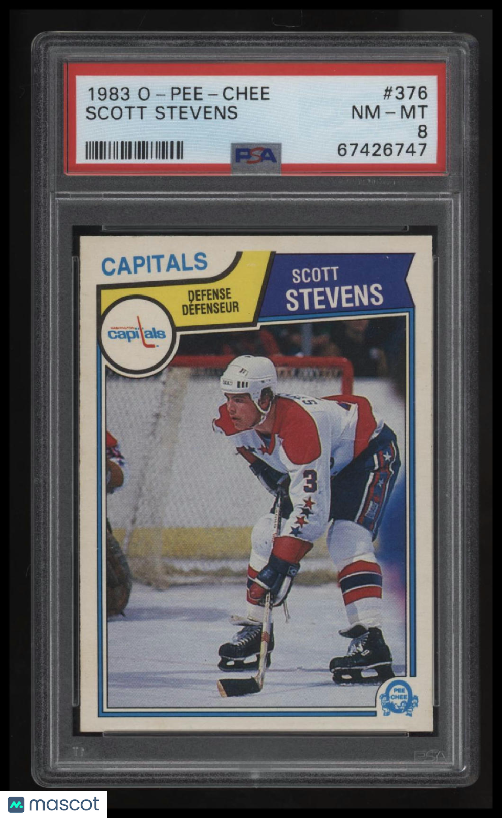 1983 O-Pee-Chee Scott Stevens PSA 8