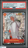 2024 One Piece Op08-Two Legends Silvers Rayleigh Manga Alternate Art PSA 10