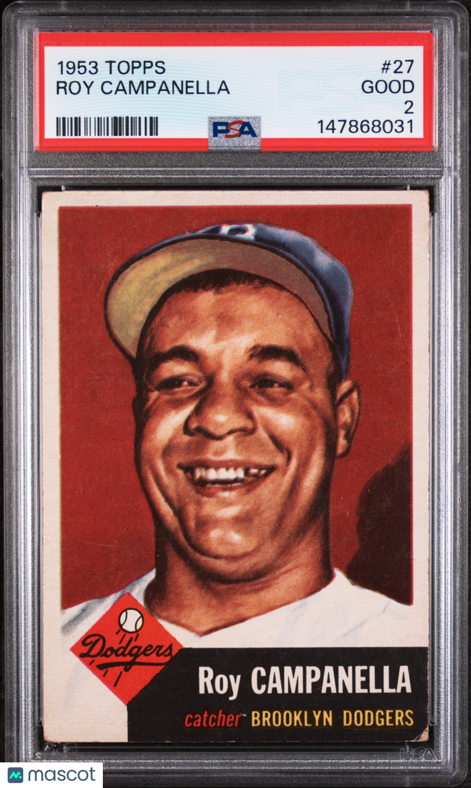 1953 Topps Roy Campanella PSA 2