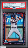 2024 Bowman Draft Carson Benge Chrome-Fuchsia Lunar Ref PSA 10