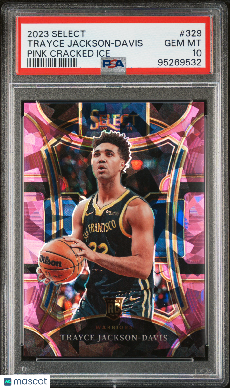 2023 Panini Select Trayce Jackson-Davis Pink Cracked Ice PSA 10