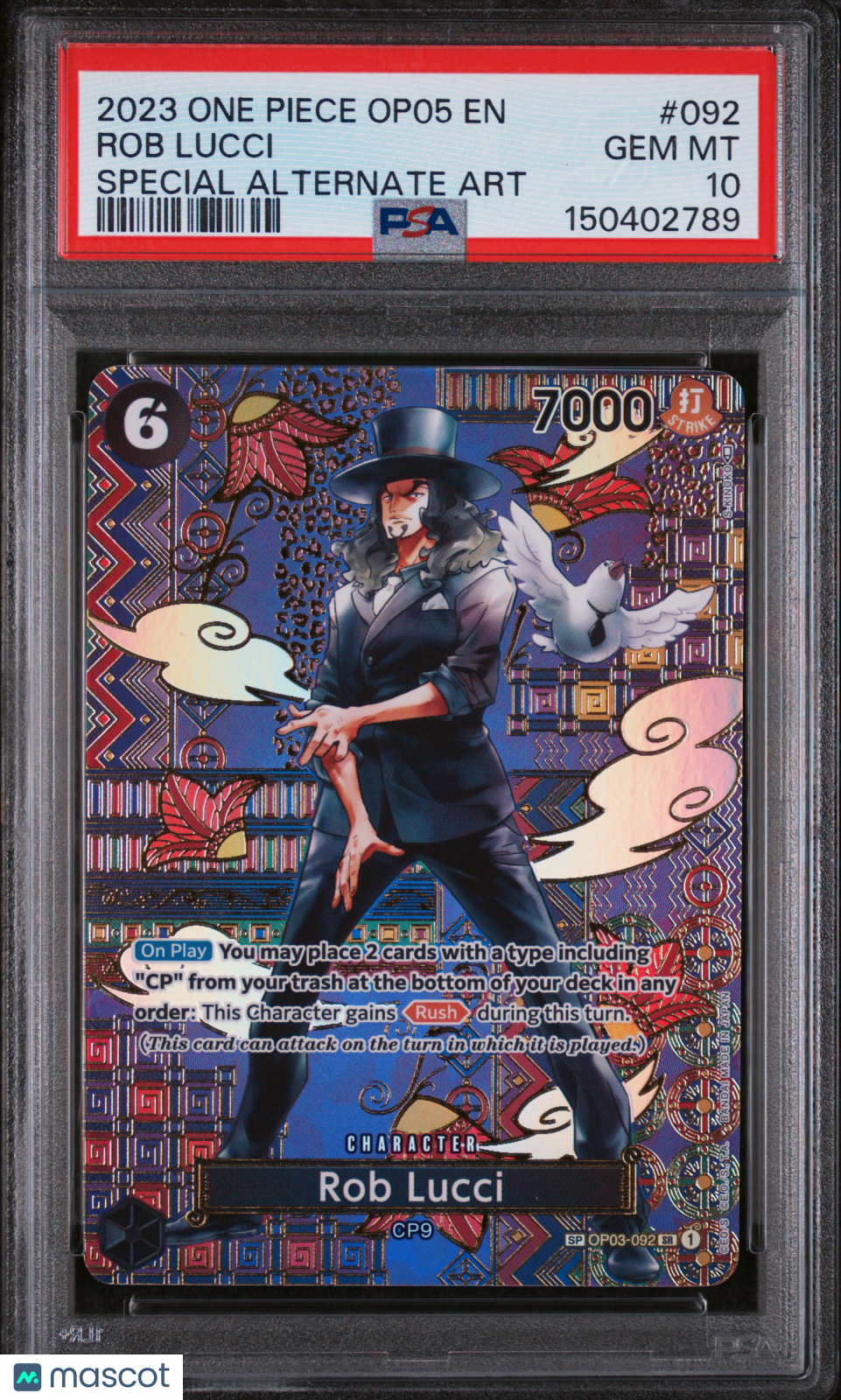 2023 One Piece Awakening Of The New Era Rob Lucci Special Alternate Art PSA 10