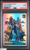 2024 Panini Donruss Optic Downtown! Josh Allen PSA 9