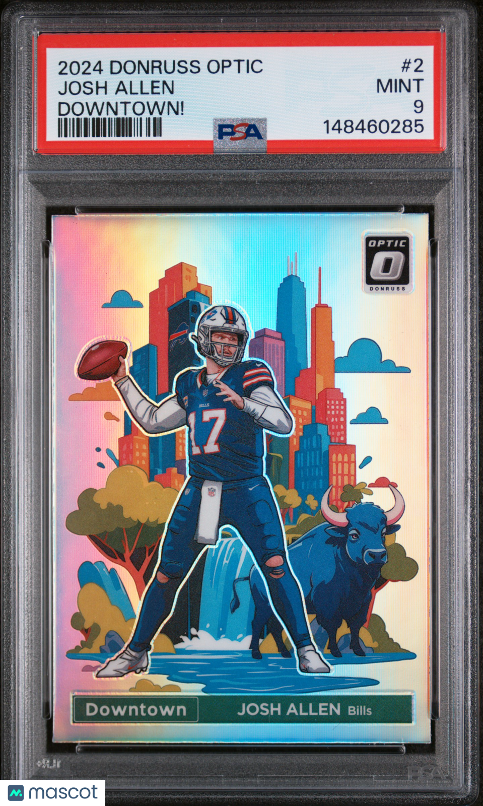 2024 Panini Donruss Optic Downtown! Josh Allen PSA 9
