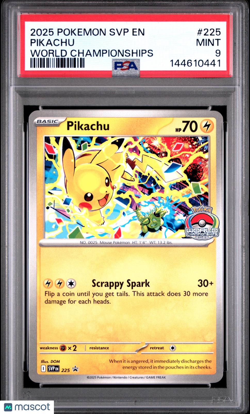 2025 Pokemon Svp En-Sv Black Star Promo Pikachu World Championships PS