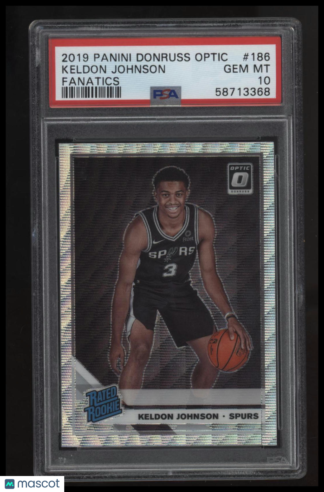 2019 Panini Donruss Optic Keldon Johnson Fanatics PSA 10