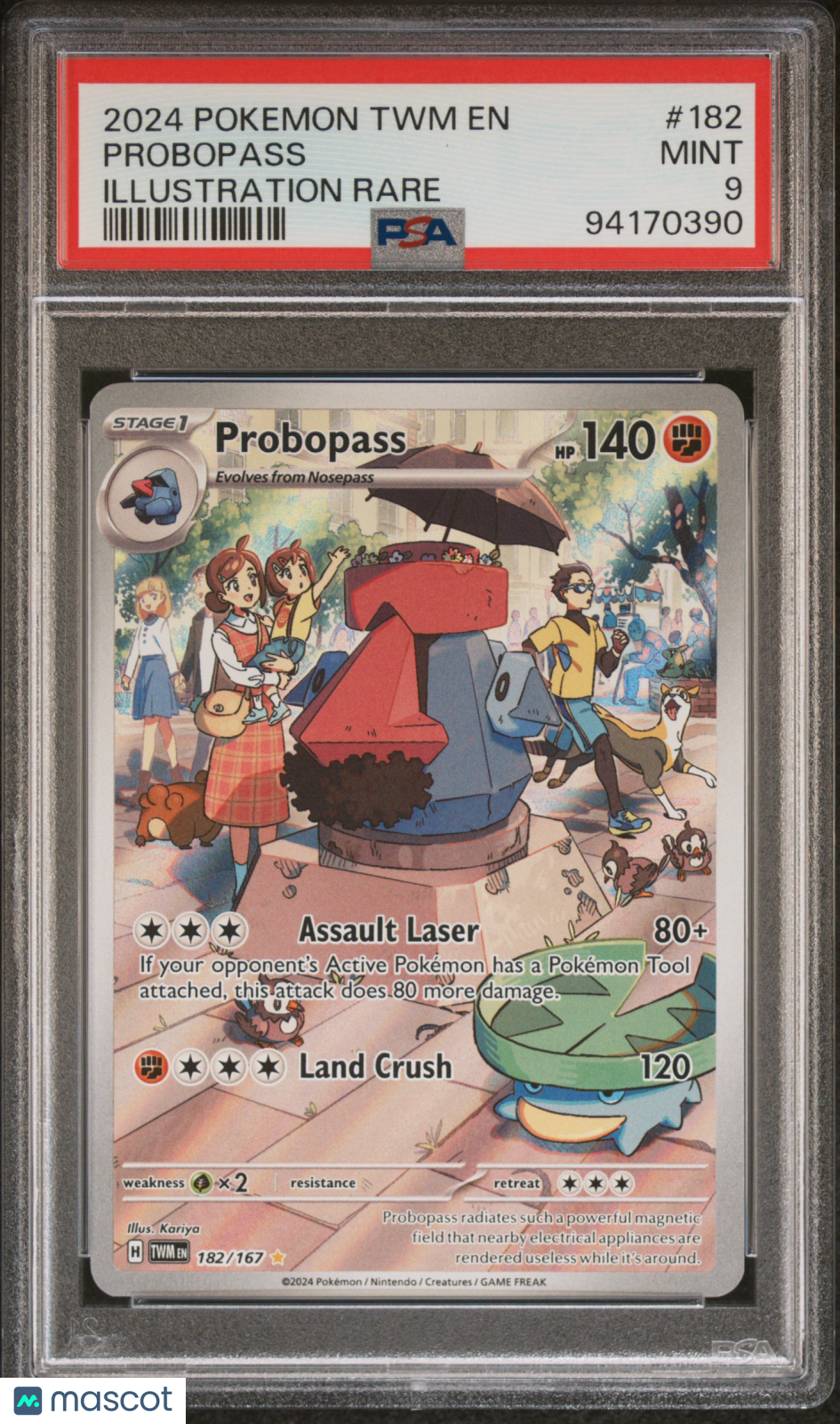 2024 Pokemon Twm En-Twilight Masquerade Probopass Illustration Rare PSA 9