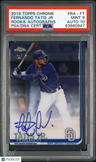2019 Topps Chrome Rookie Autographs Fernando Tatis Jr. Rookie Autographs PSA 9
