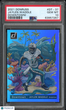 2021 Panini Donruss Downtown Jaylen Waddle Downtown! PSA 10