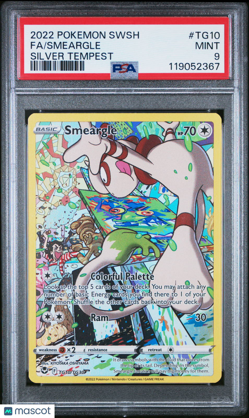 2022 Pokemon Sword & Shield Silver Tempest Fa/Smeargle Silver Tempest PSA 9