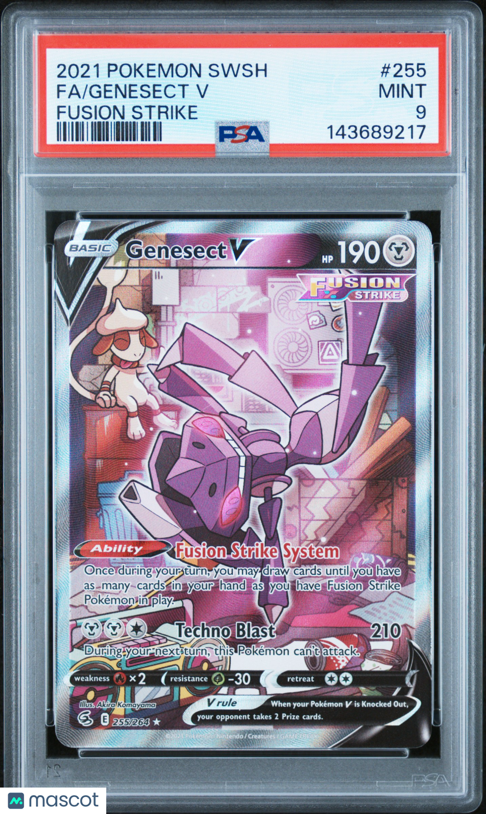 2021 Pokemon Sword & Shield Fusion Strike Fa/Genesect V Fusion Strike PSA 9