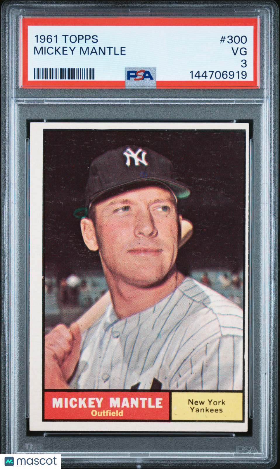 1961 Topps Mickey Mantle PSA 3