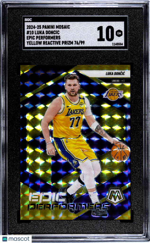 2024-25 Panini Mosaic Luka Doncic Epic Performers Yellow