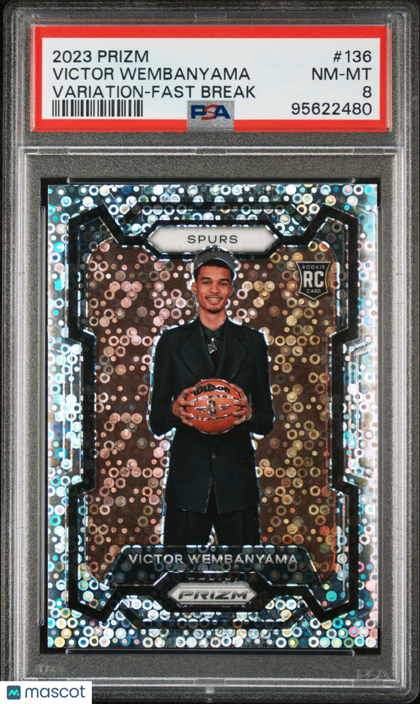 2023 Panini Prizm Victor Wembanyama Variation-Fast Break PSA 8