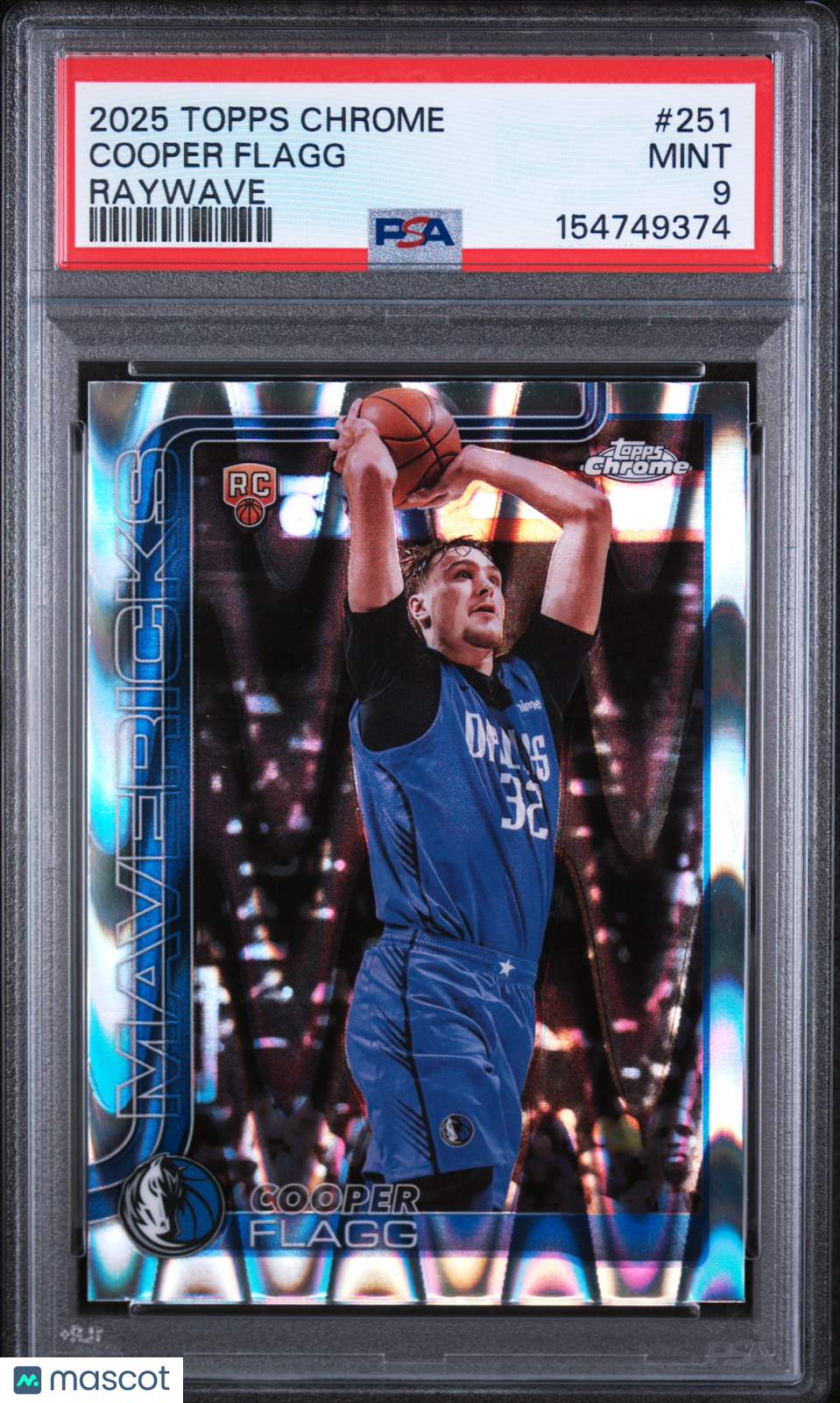 2025 Topps Chrome Cooper Flagg Raywave PSA 9
