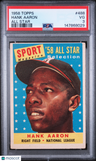 1958 Topps Hank Aaron All Star PSA 3