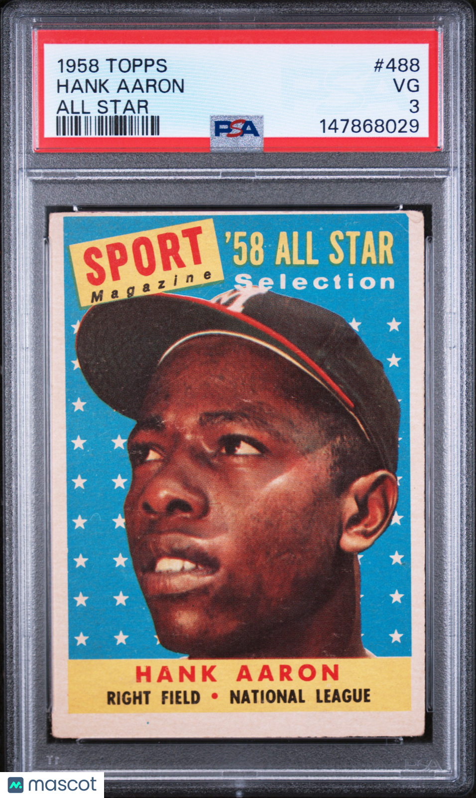 1958 Topps Hank Aaron All Star PSA 3