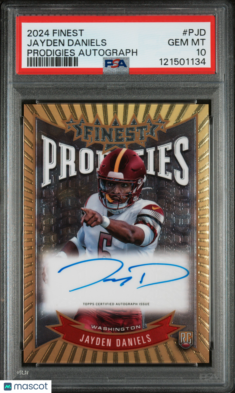 2024 Topps Finest Prodigies Autographs Jayden Daniels PSA 10