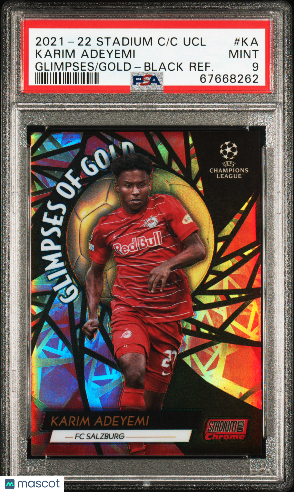 2022 Stadium Club Chrome Uefa Champ Glimpses Of Gold Karim Adeyemi Black PSA 9