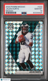 2020 Panini Mosaic Jalen Hurts Mosaic PSA 10
