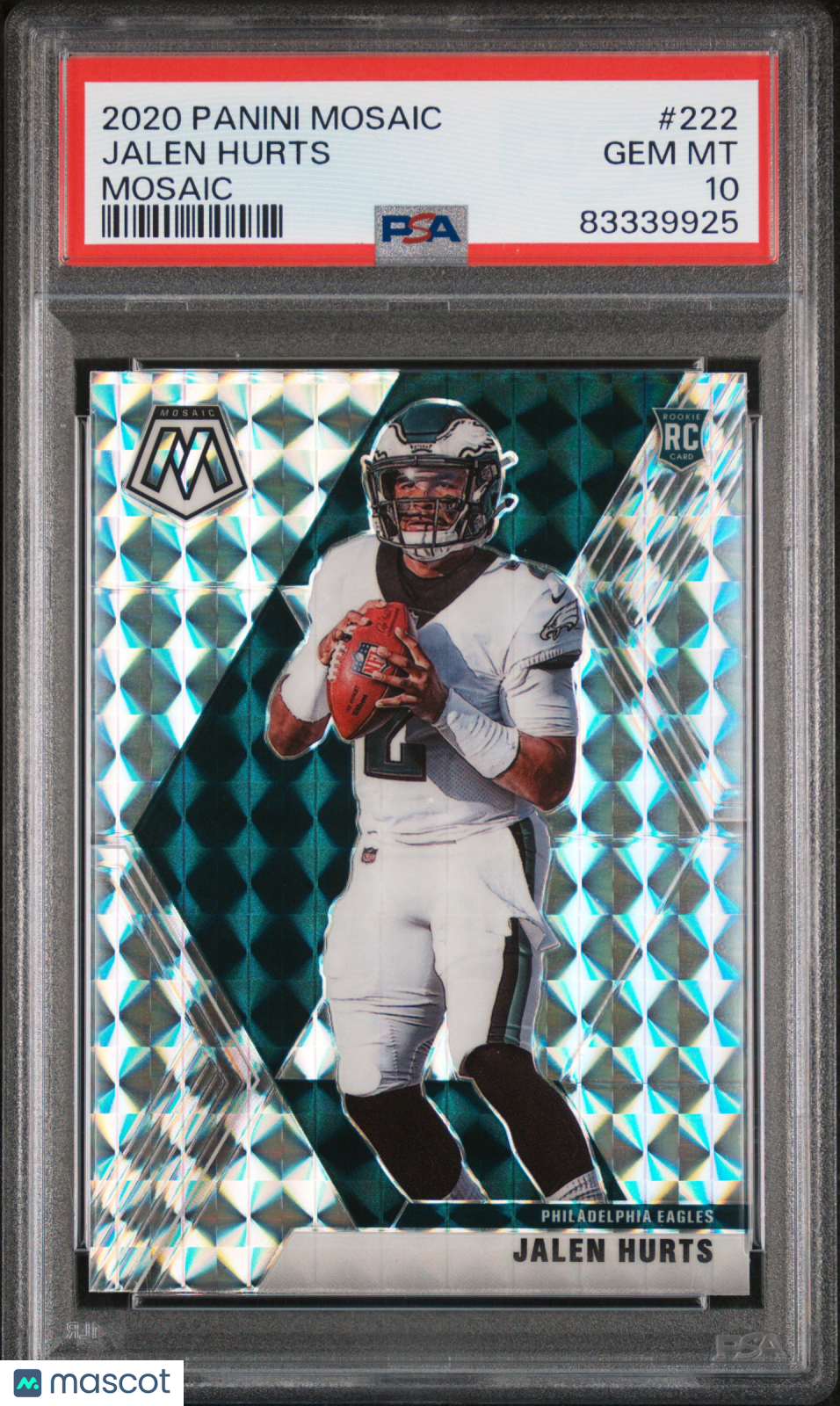 2020 Panini Mosaic Jalen Hurts Mosaic PSA 10