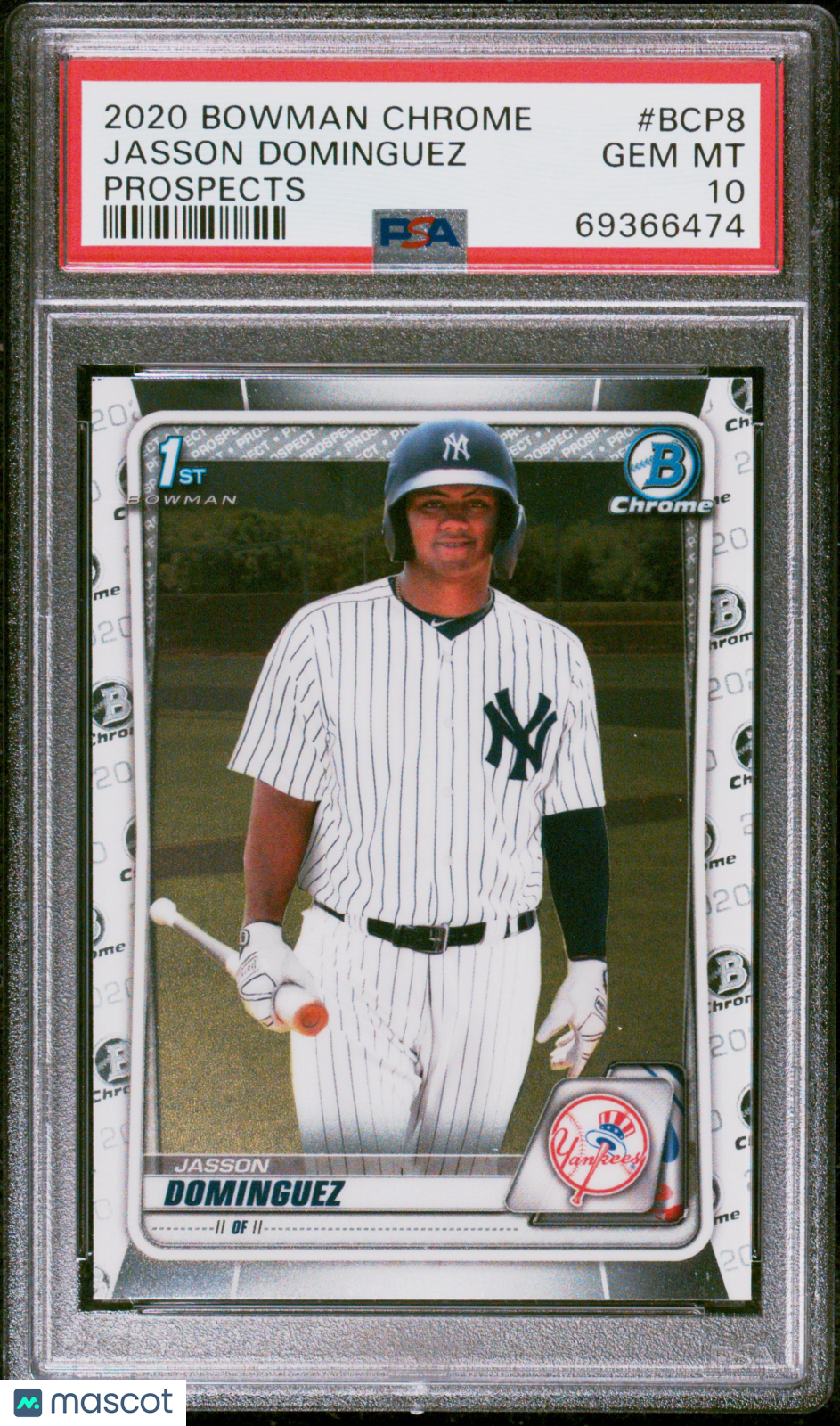 2020 Bowman Chrome Prospects Jasson Dominguez Prospects PSA 10