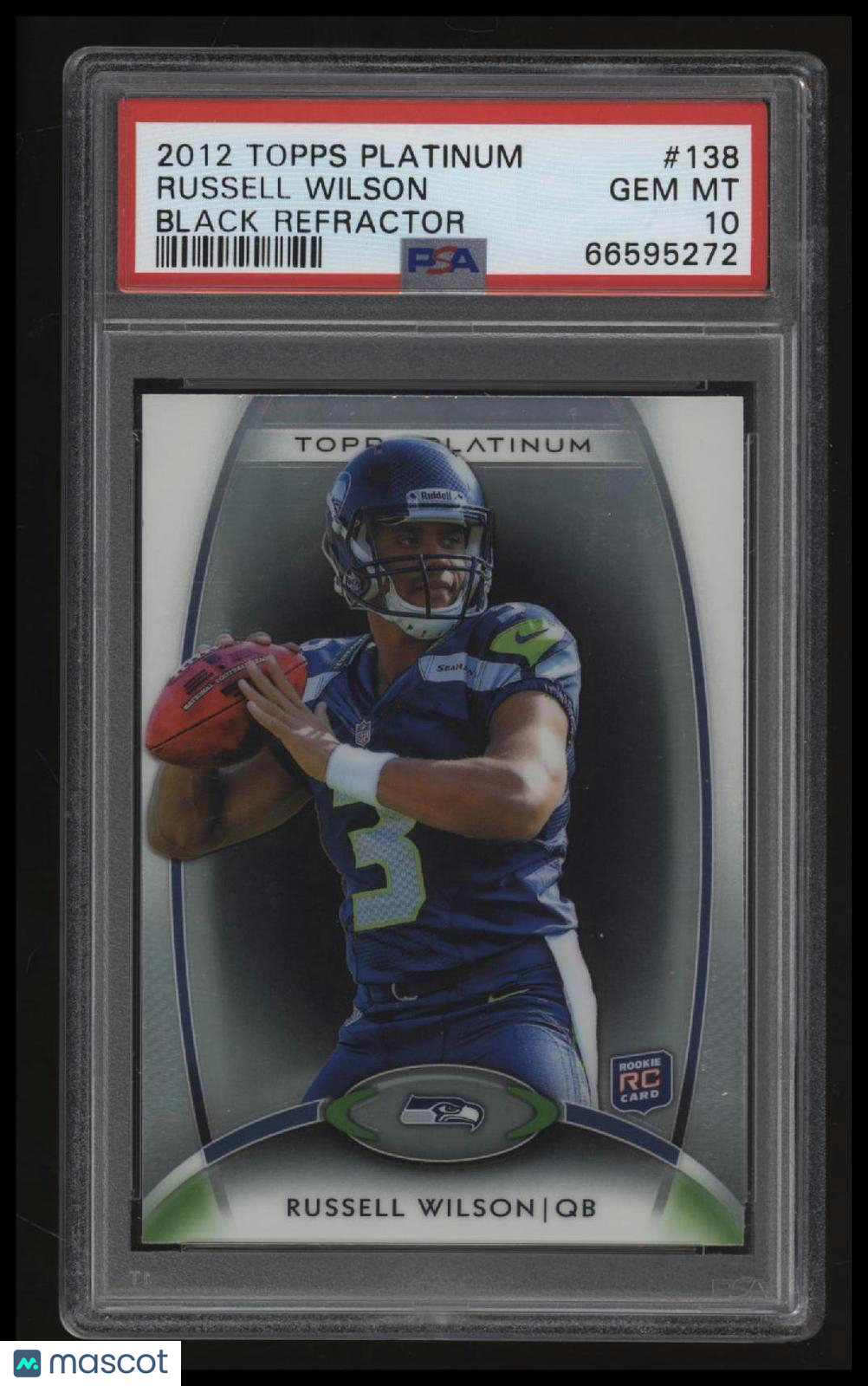 2012 Topps Platinum Russell Wilson Black Refractor PSA 10