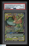 2019 Pokemon Sun & Moon Cosmic Eclipse Venusaur & Snivy Gx PSA 10