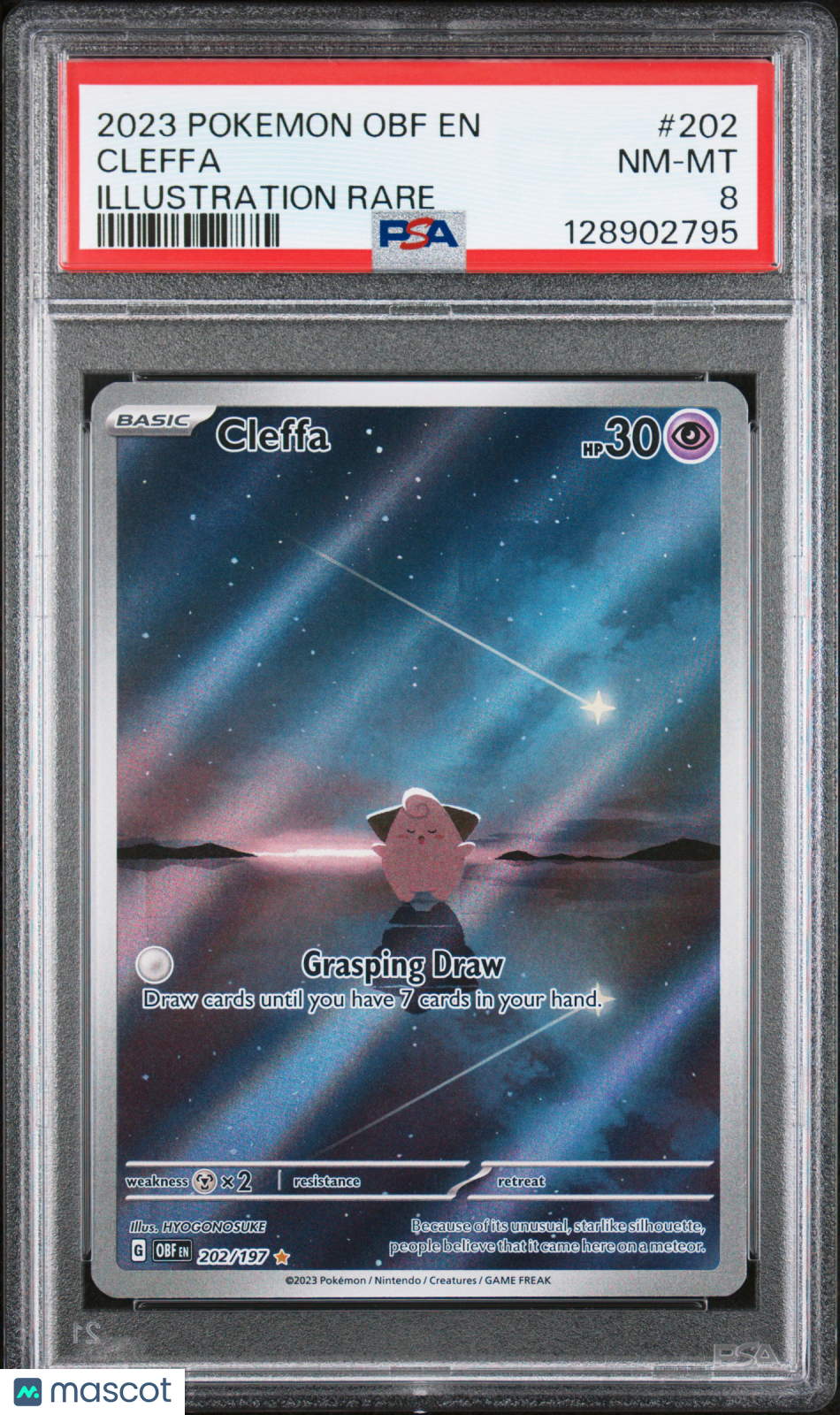 2023 Pokemon Obf En-Obsidian Flames Cleffa Illustration Rare PSA 8
