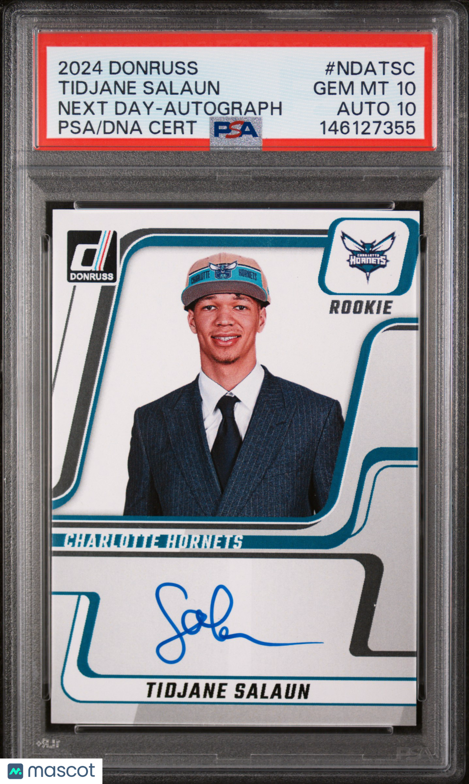 2024 Panini Donruss Next Day Tidjane Salaun Next Day-Autograph PSA 10