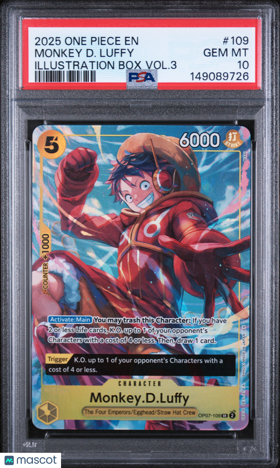 2025 One Piece Promos Monkey D. Luffy Illustration Box Vol.3 PSA 10