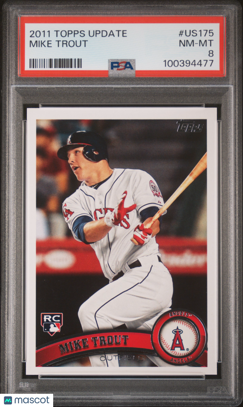 2011 Topps Update Mike Trout PSA 8