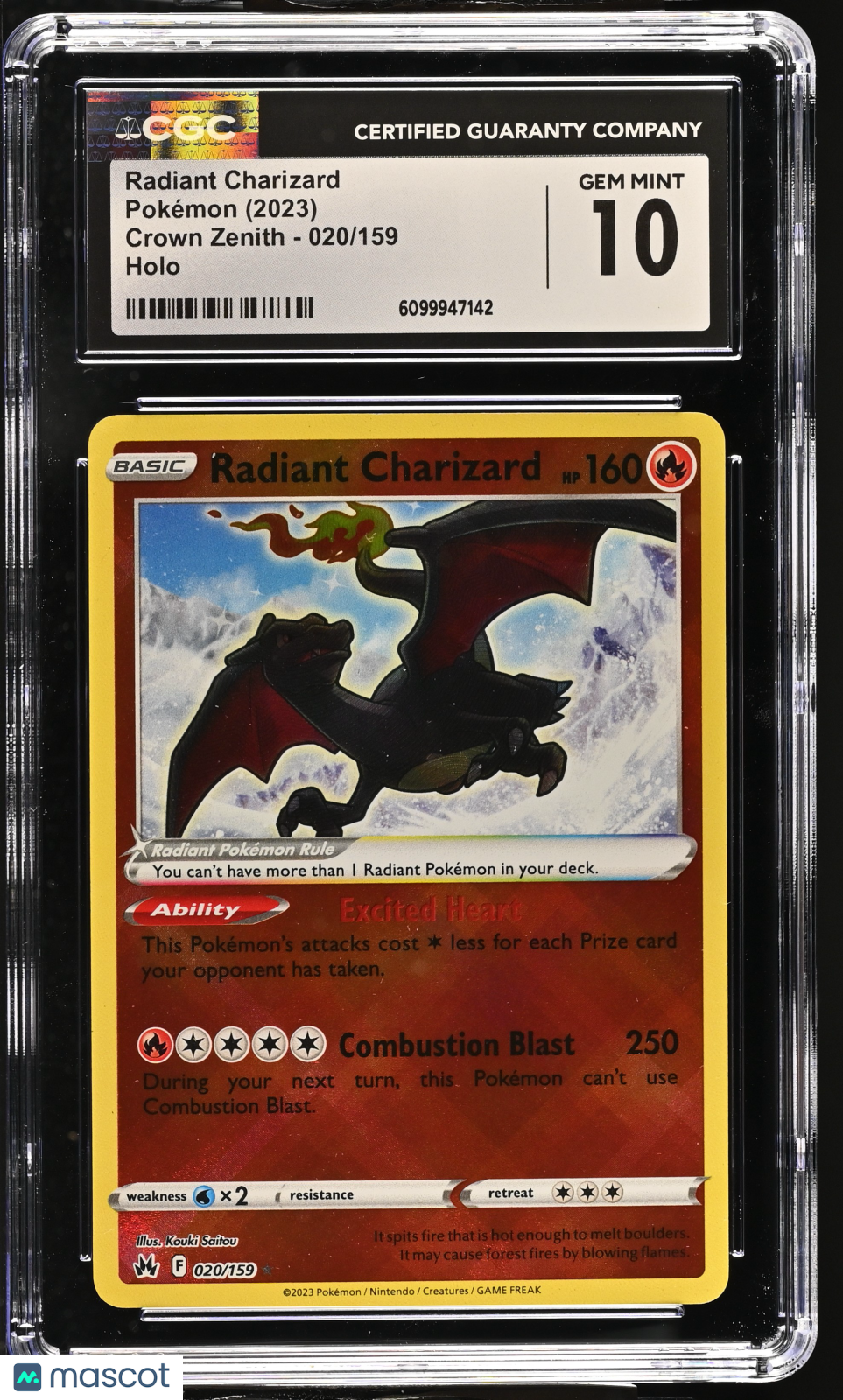 2023 Crown Zenith Radiant Charizard CGC 10