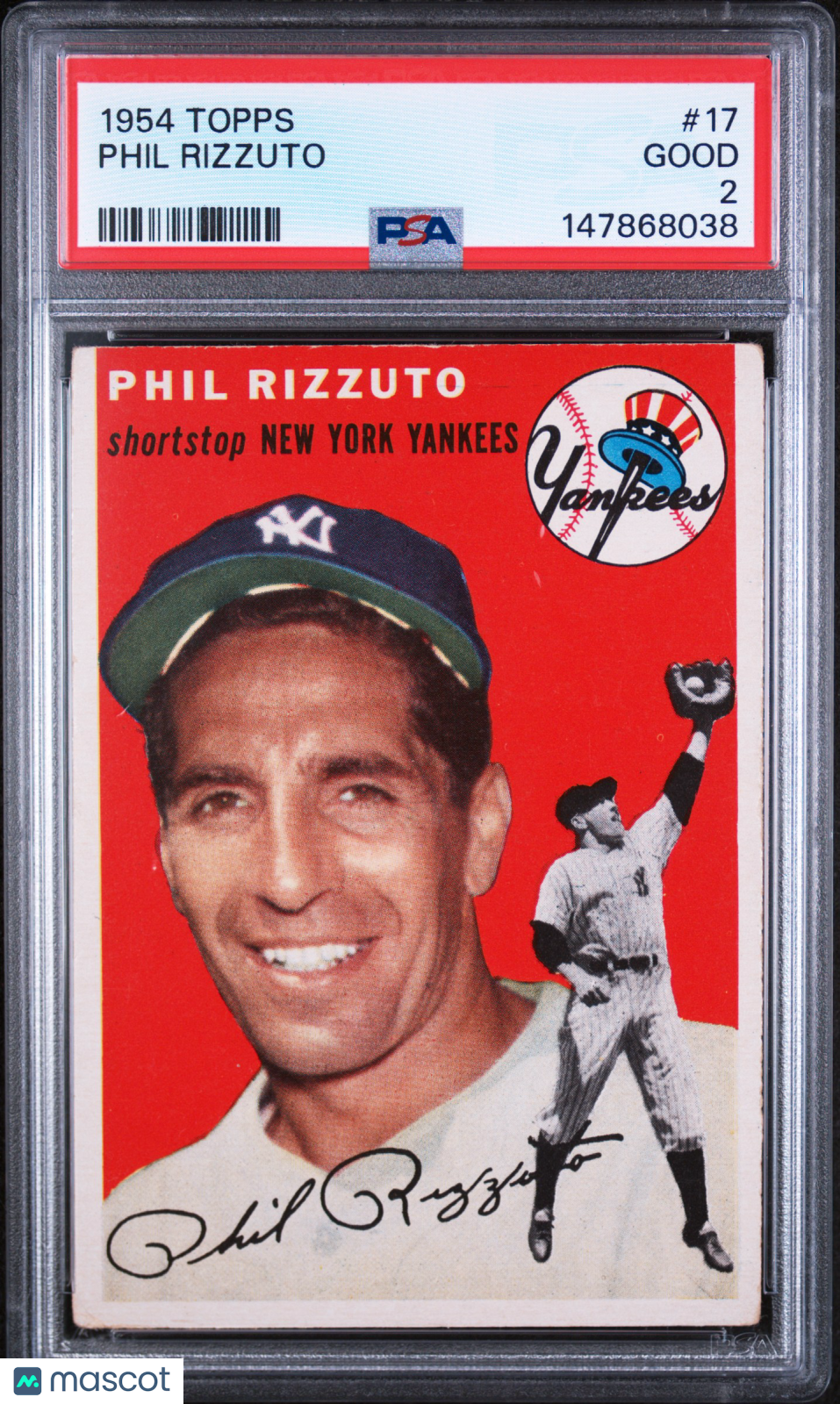 1954 Topps Phil Rizzuto PSA 2