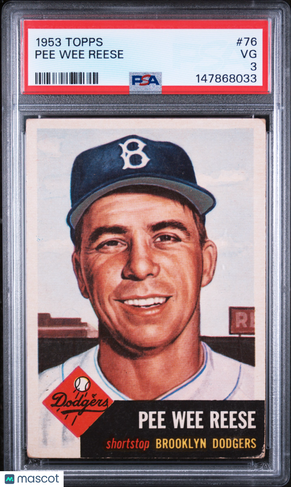 1953 Topps Pee Wee Reese PSA 3