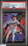 2024 Topps Finest Yoshinobu Yamamoto Purple Refractor PSA 10