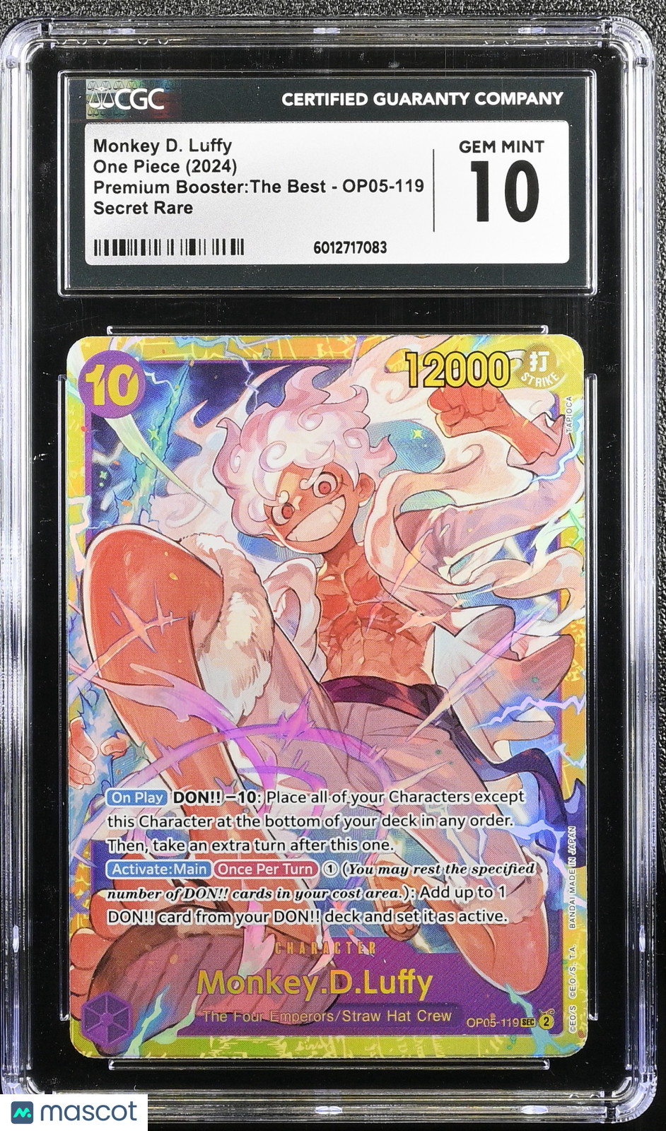 2024 Premium Booster: The Best Monkey D. Luffy CGC 10