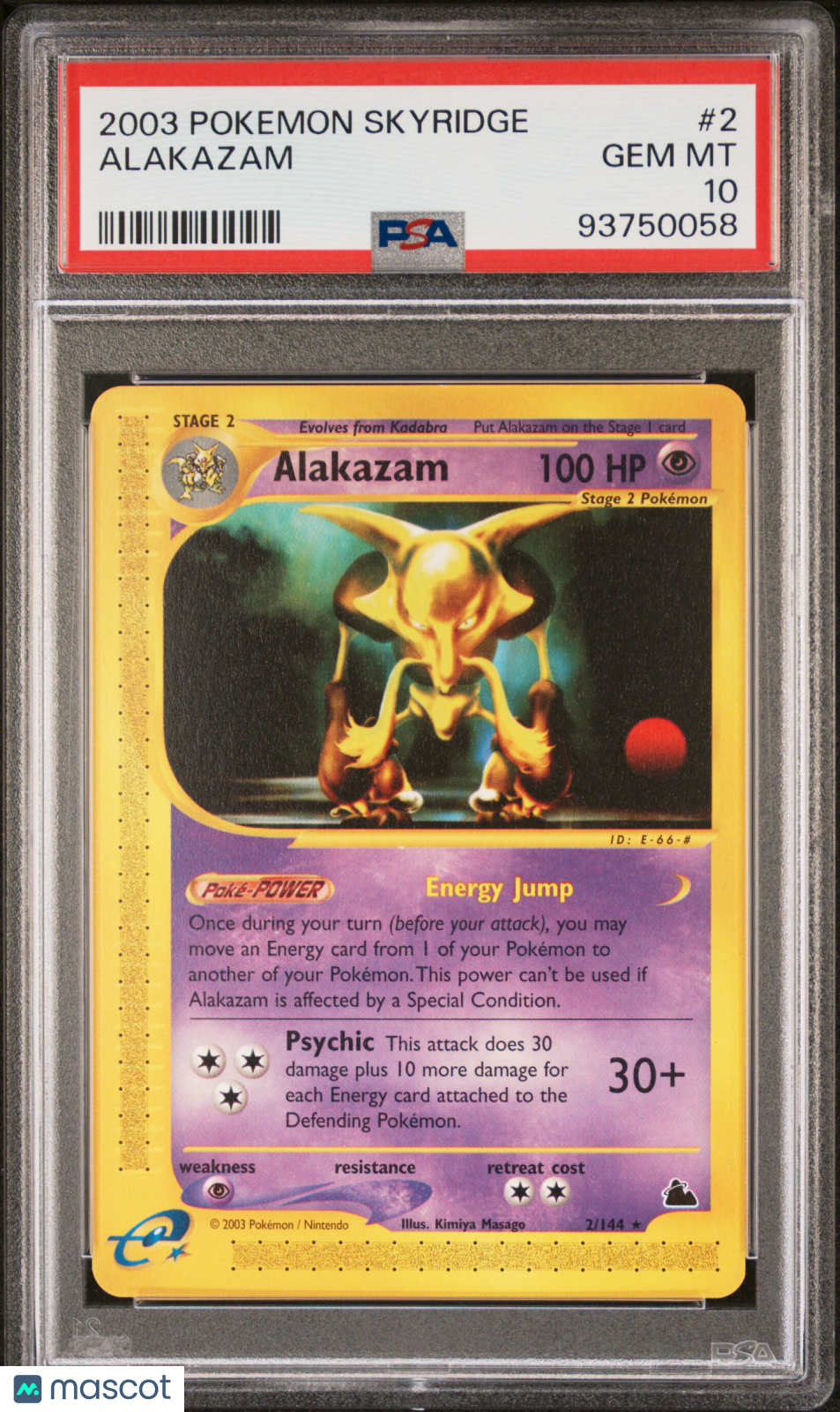 2003 Pokemon Skyridge Alakazam PSA 10