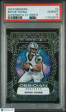 2023 Panini Obsidian Supernova Bryce Young Supernova-Ee Green PSA 10