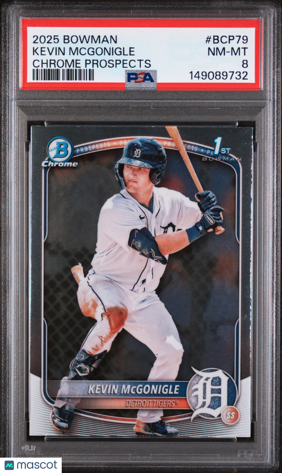 2025 Bowman Chrome Prospects Kevin Mcgonigle PSA 8