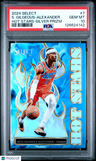 2024 Panini Select Hot Stars S. Gilgeous-Alexander Hot Stars-Silver Prizm PSA 10
