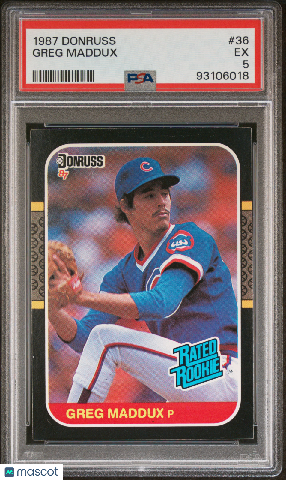 1987 Donruss Greg Maddux PSA 5