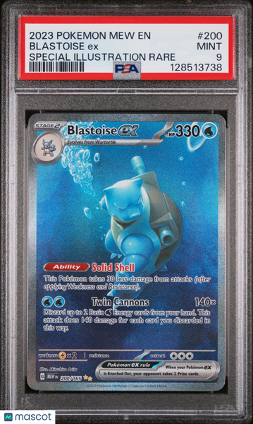 rare 2023 pokemon cards 2023 Pokemon Mew En-151 Blastoise Ex Special Illustration Rare PSA 9