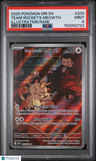 2025 Pokemon Dri En-Destined Rivals Team Rocket'S Meowth Illustration Rare PSA 9