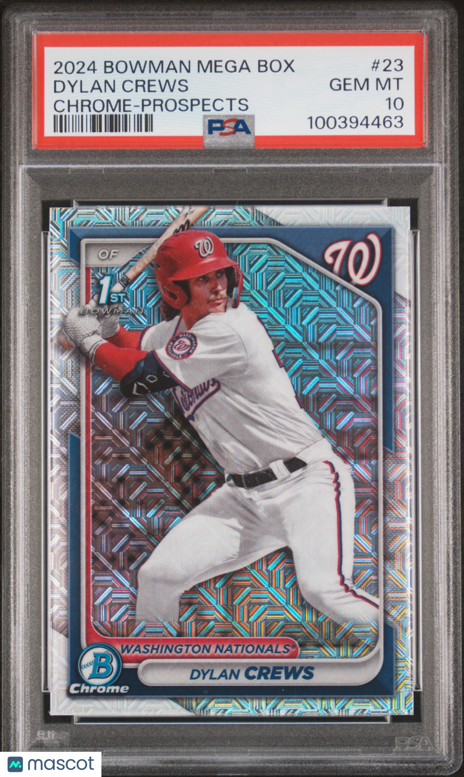 2024 Bowman Mega Box Chrome Prospects Dylan Crews PSA 10