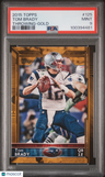 2015 Topps Tom Brady Throwing-Gold PSA 9