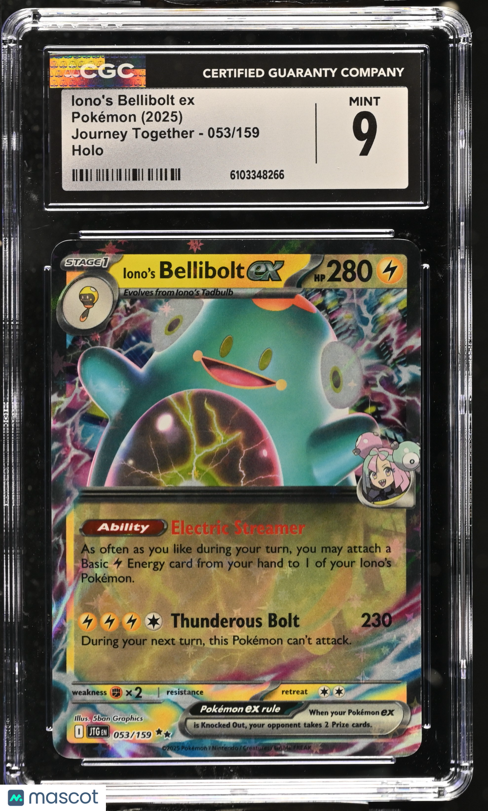 2025 Journey Together Iono's Bellibolt ex CGC 9