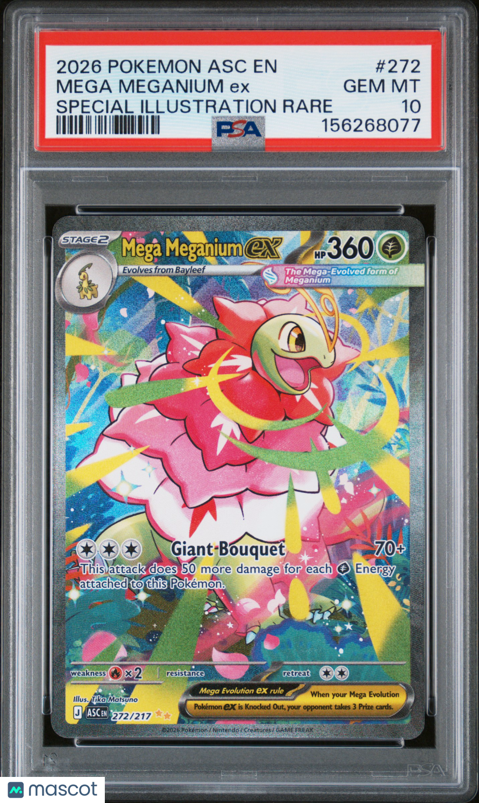 2026 Pokemon Ascended Heroes Mega Meganium Ex Special Illustration Rare PSA 10