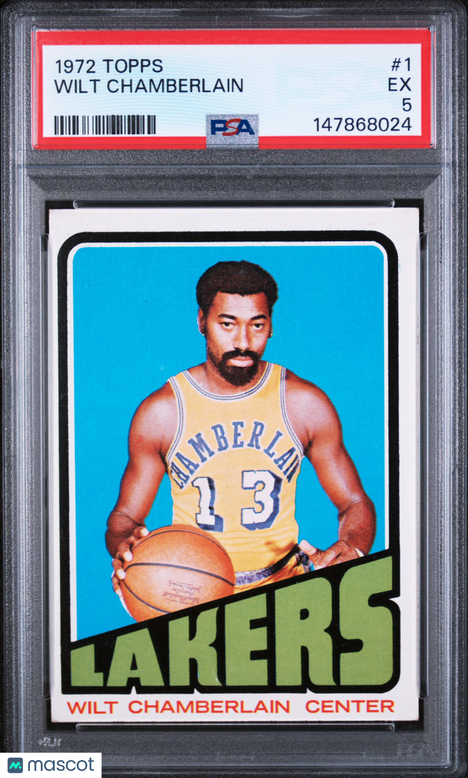 1972 Topps Wilt Chamberlain PSA 5
