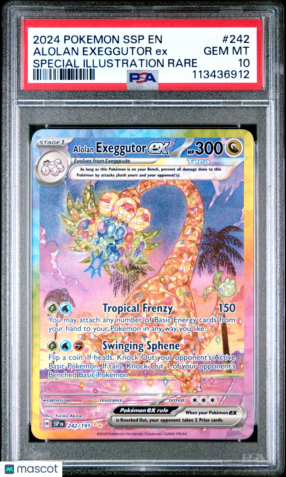 2024 Pokemon Ssp En-Surging Sparks Alolan Exeggutor Ex SIR PSA 10